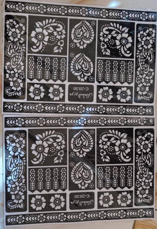Design 2 reusable henna sticker